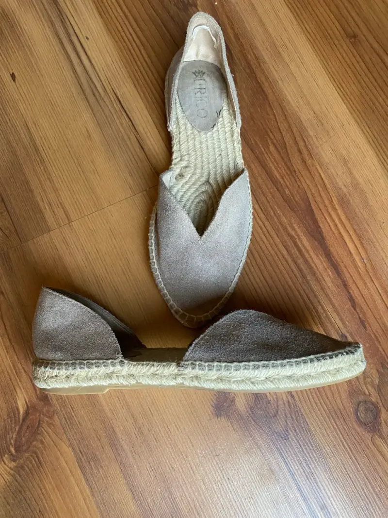 Alpargatas de cuero beige para mujer - 2