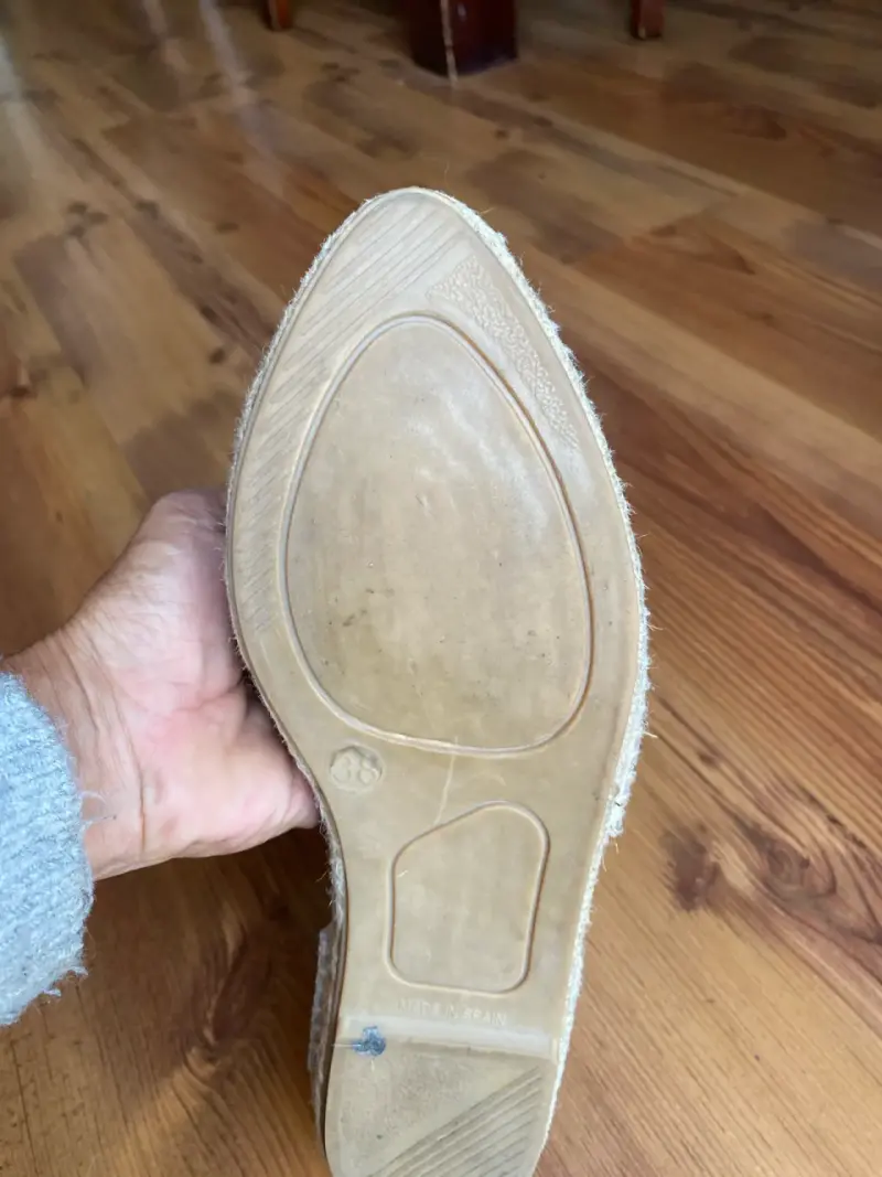 Alpargatas de cuero beige para mujer - 4