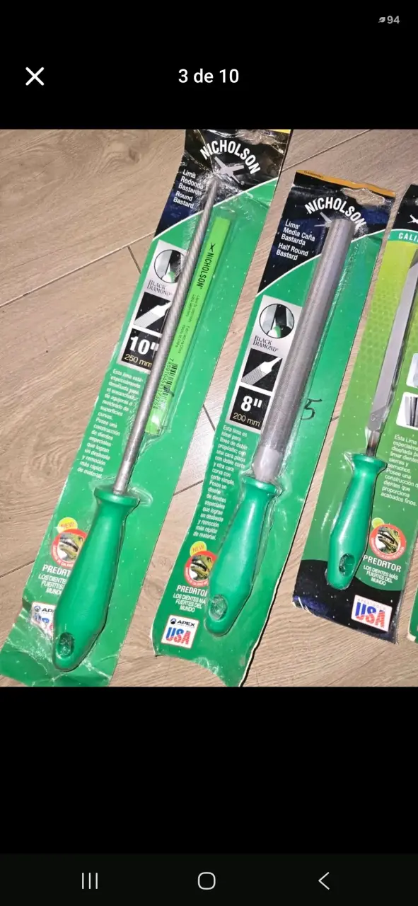 Set de 5 Limas Pro Nicholson con mango ergonómico - 2