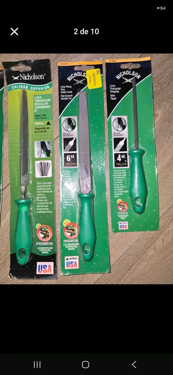 Set de 5 Limas Pro Nicholson con mango ergonómico - 3