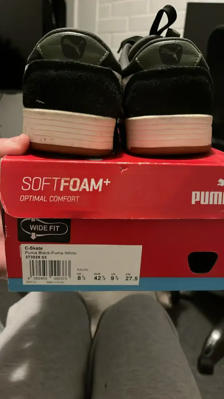 Zapatillas Puma C-Skate negras y blancas - 4