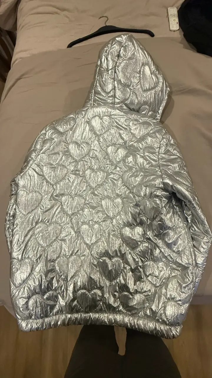 Chaqueta plateada con capucha Desigual para niña - 2
