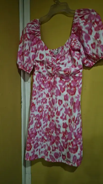 Vestido corto estampado rosa Sybilla - miniatura 1