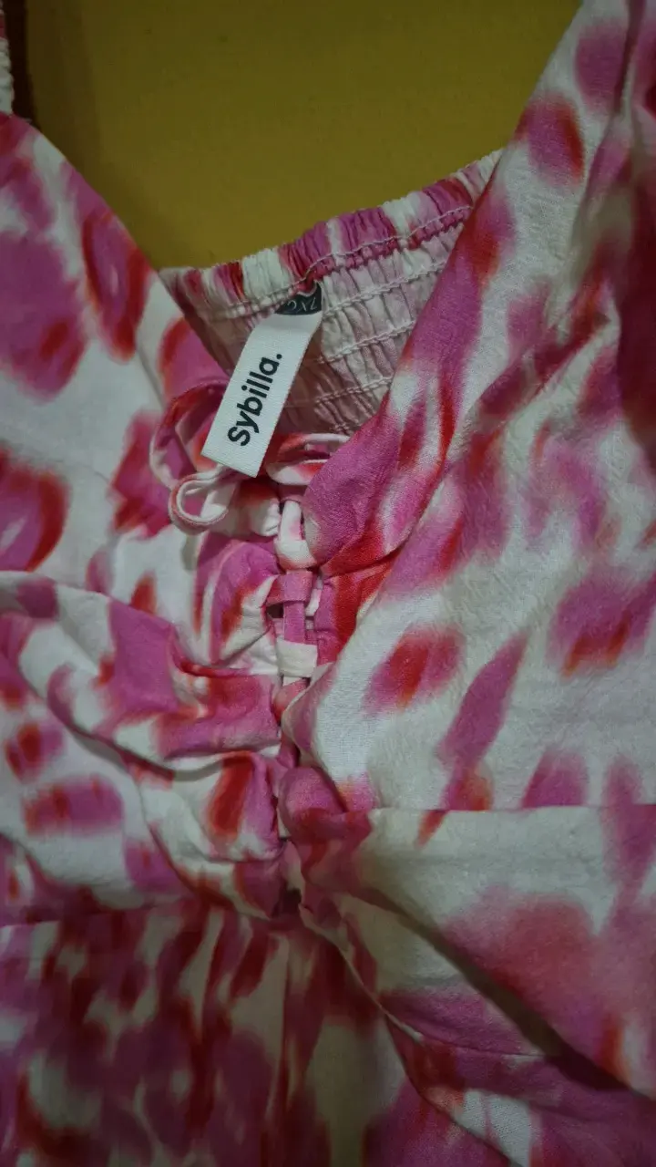 Vestido corto estampado rosa Sybilla - 2