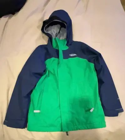 Chaqueta impermeable The North Face verde y azul - miniatura 1