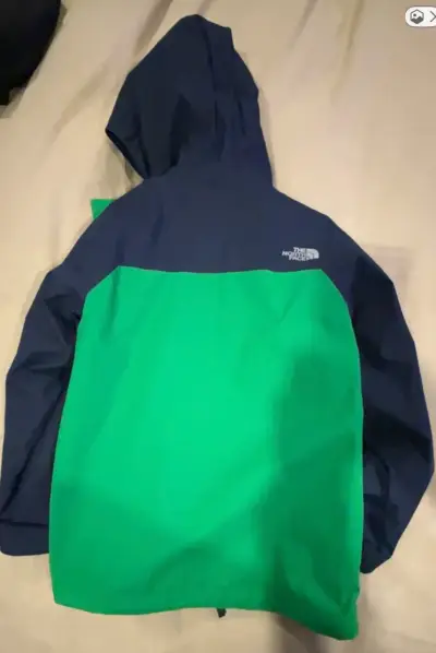 Chaqueta impermeable The North Face verde y azul - miniatura 3