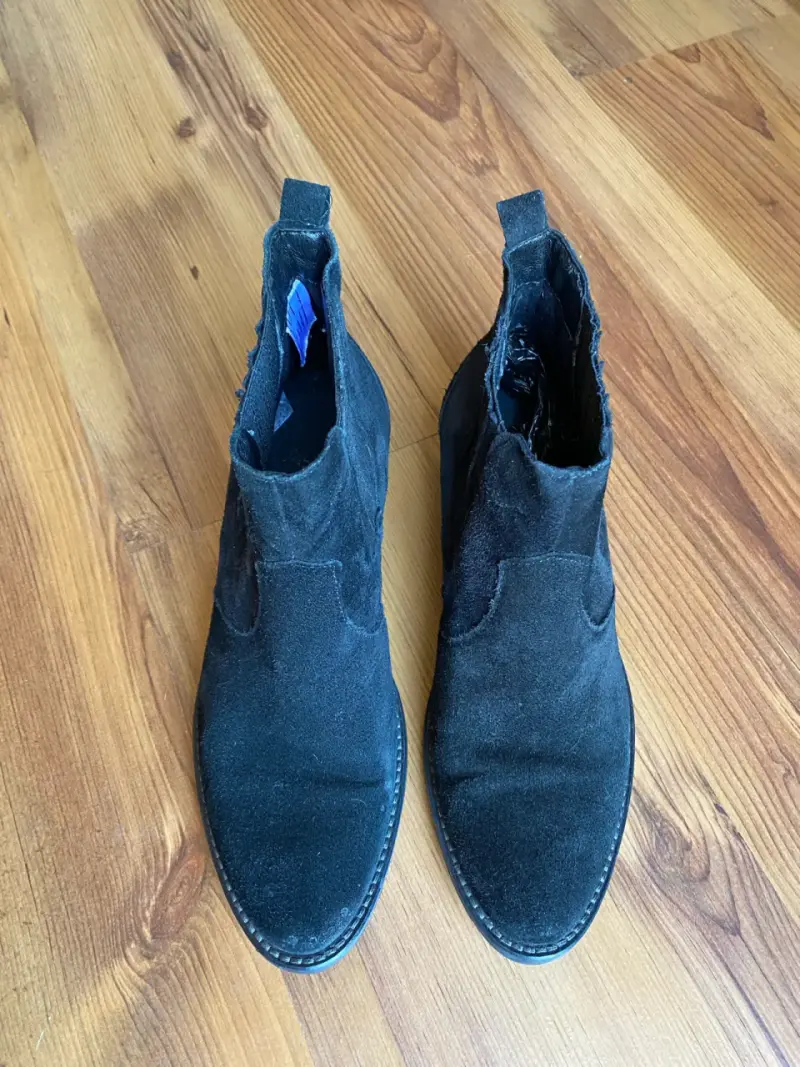 Botines de gamuza negros para mujer - 2