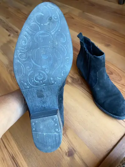 Botines de gamuza negros para mujer - miniatura 4