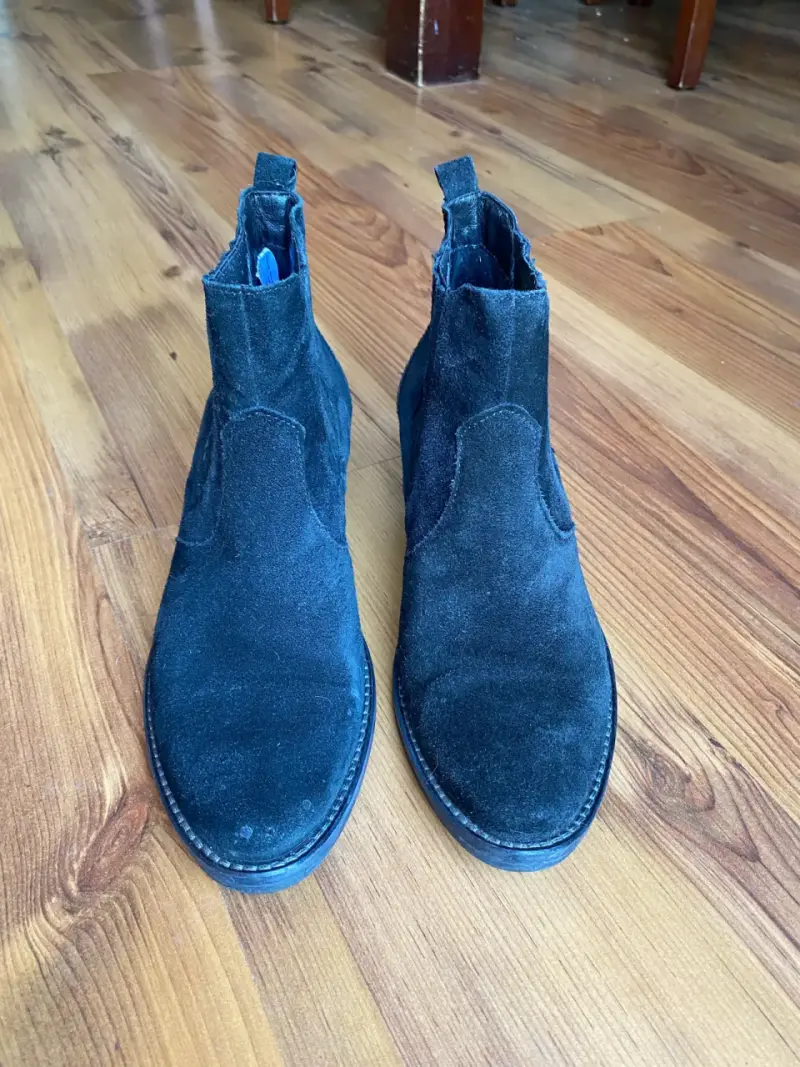 Botines de gamuza negros para mujer - 6
