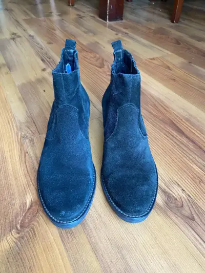 Botines de gamuza negros para mujer - miniatura 6