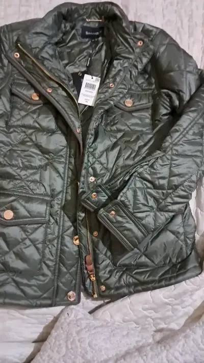 Chaqueta acolchada verde oliva Saville Row para mu - miniatura 1