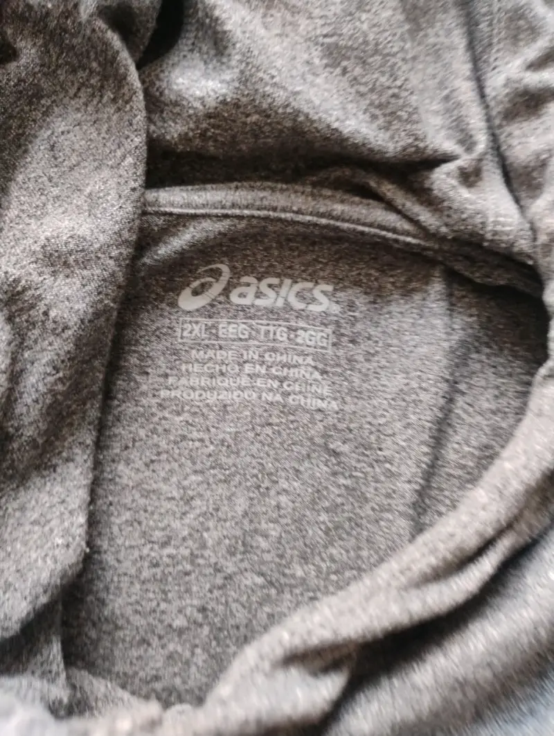 Polerón deportivo gris Asics con capucha - 4