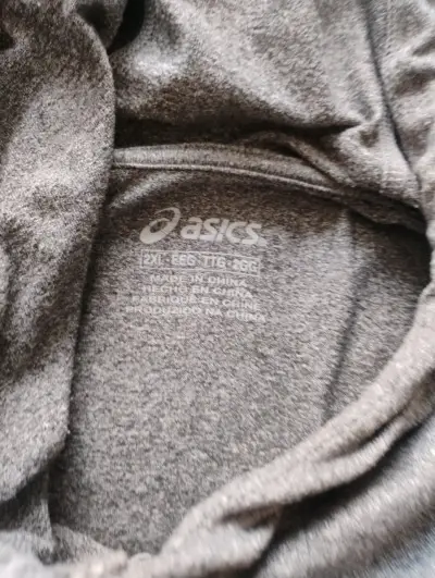 Polerón deportivo gris Asics con capucha - miniatura 4