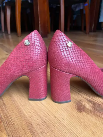 Zapatos de tacón alto Bottero burdeo texturizados - miniatura 3