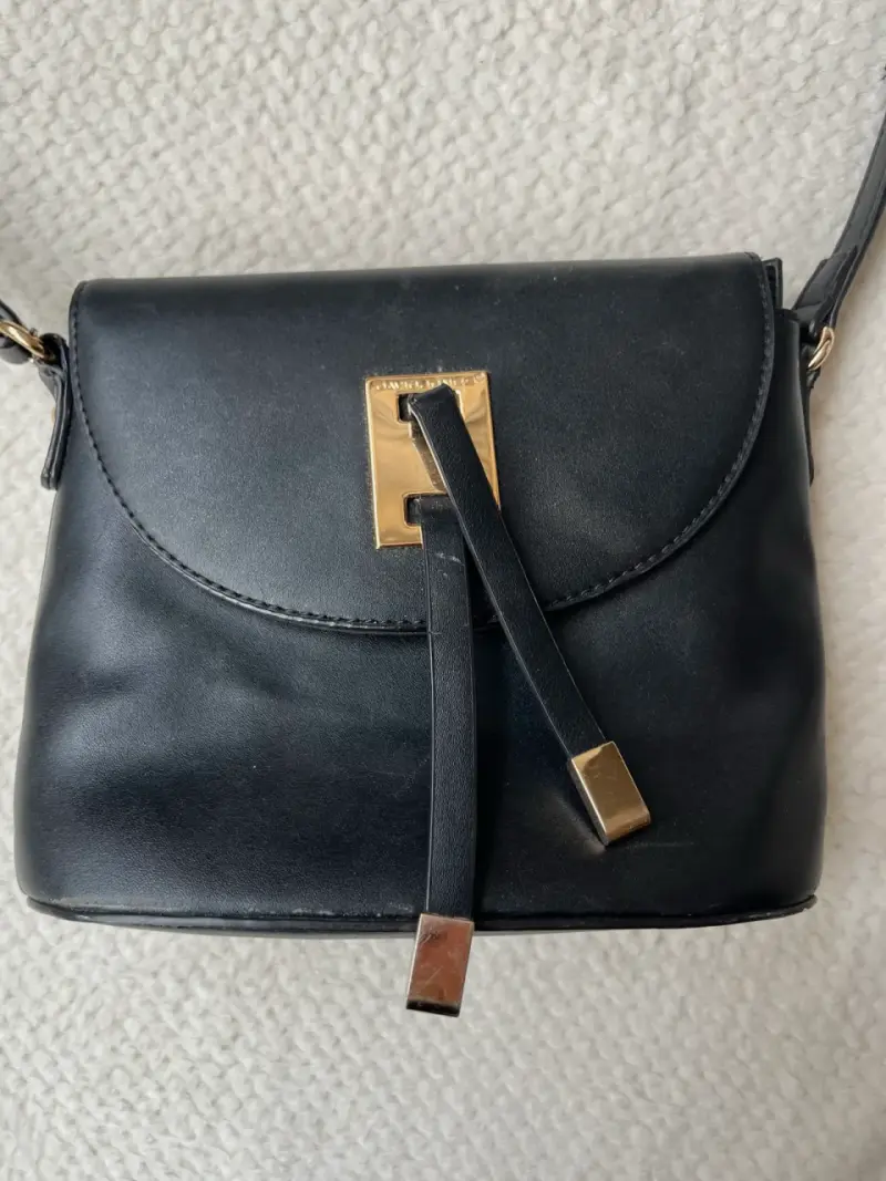 Cartera de cuero negra elegante - 2
