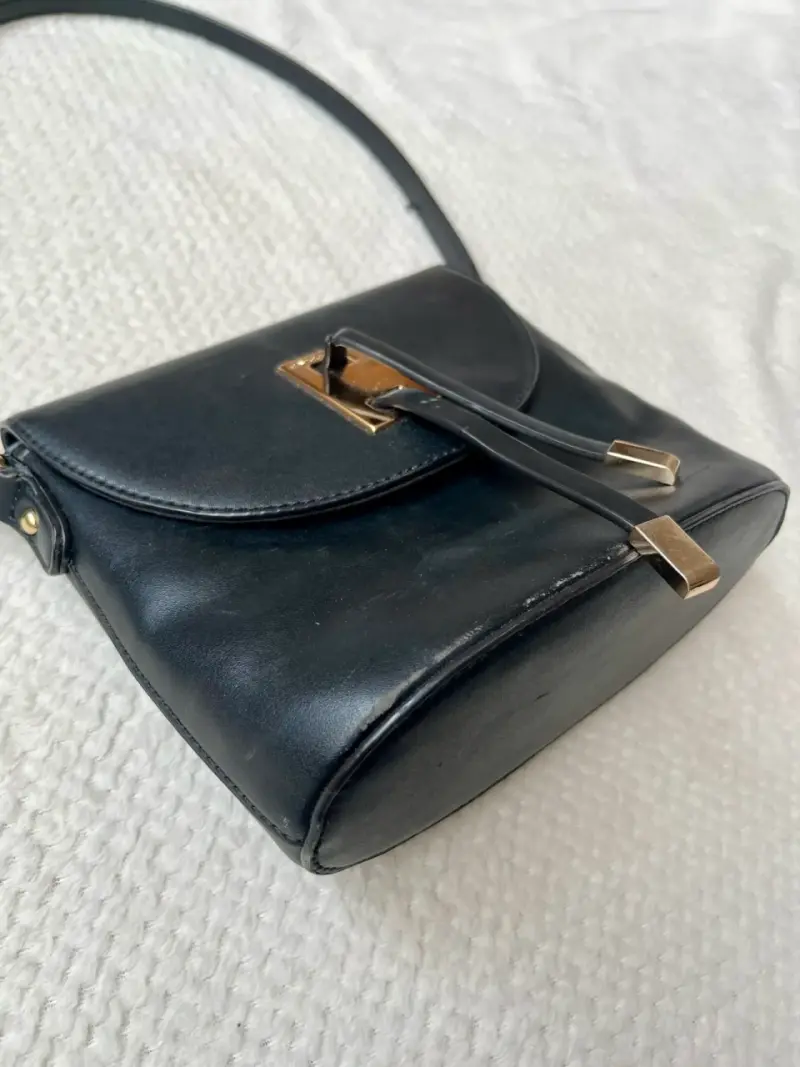 Cartera de cuero negra elegante - 3