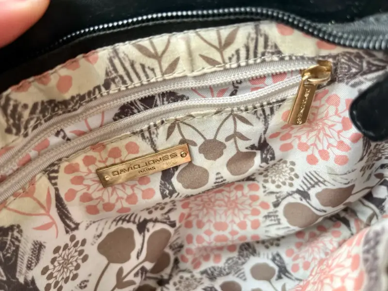 Cartera de cuero negra elegante - 5