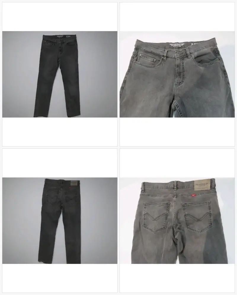 Pantalones cargo beige y jeans grises para hombre - 3