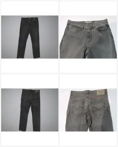 Pantalones cargo beige y jeans grises para hombre - miniatura 3