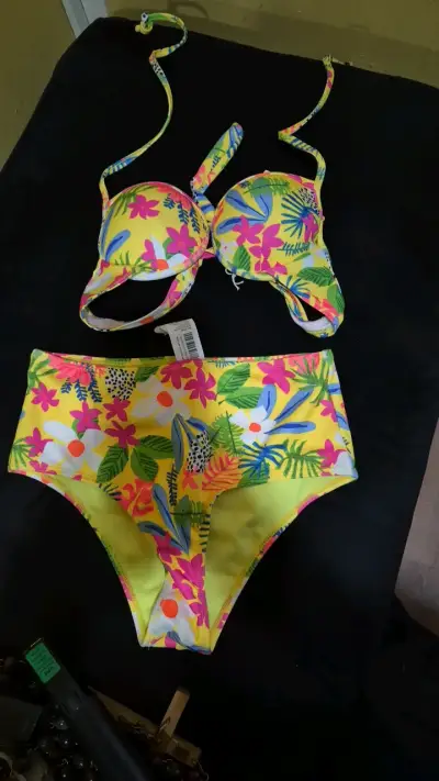 Bikini floral amarillo Index talla S - miniatura 1