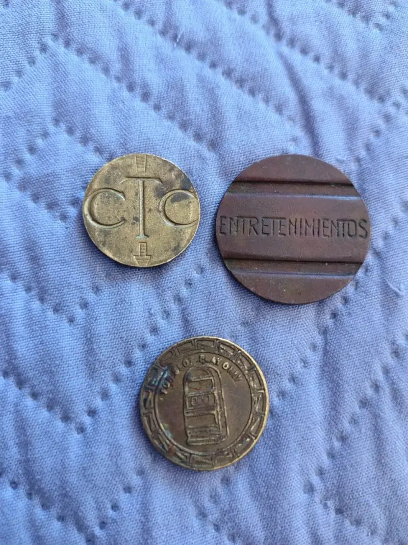 Set de fichas antiguas de entretenimiento