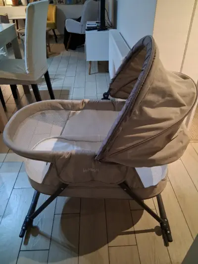 Cuna moisés Infanti plegable beige - miniatura 1