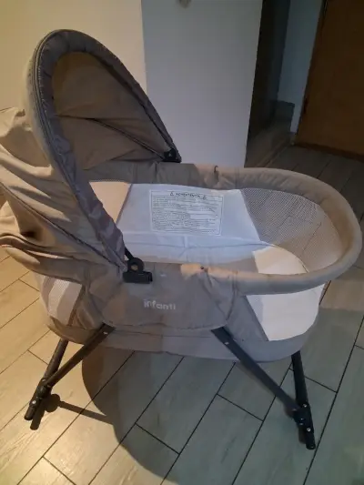 Cuna moisés Infanti plegable beige - miniatura 2