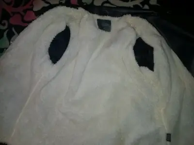Chaqueta de cuero sintético negra con forro cálido - miniatura 3