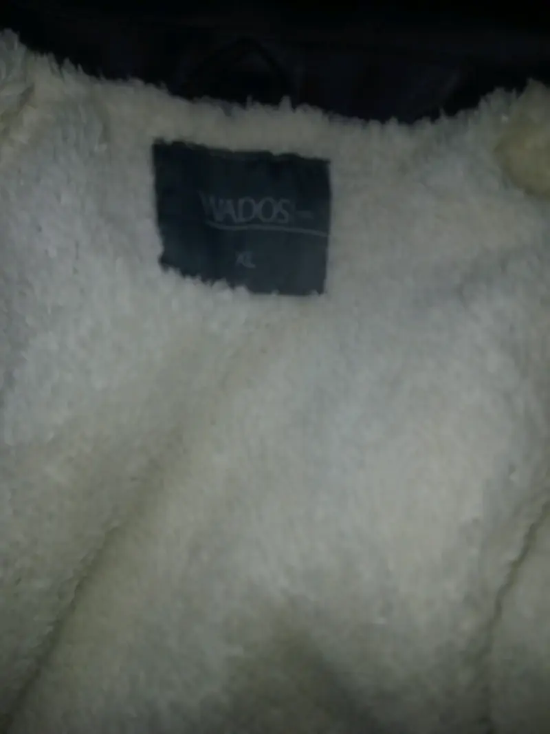 Chaqueta de cuero sintético negra con forro cálido - 6