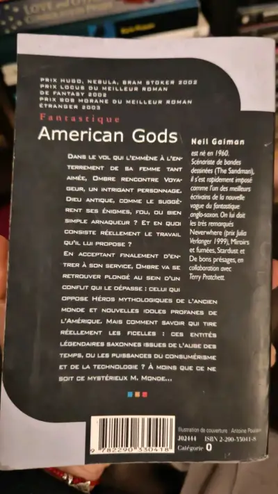 Libro 'American Gods' de Neil Gaiman en francés - miniatura 3