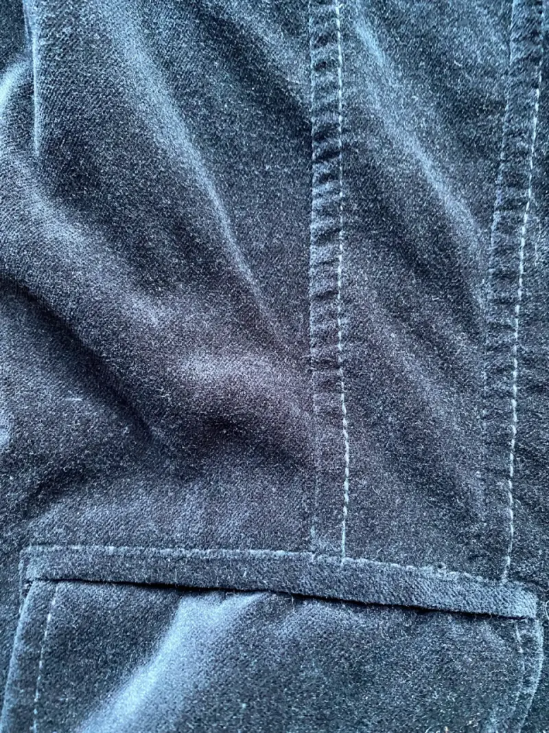 Blazer de terciopelo negro para mujer - 6