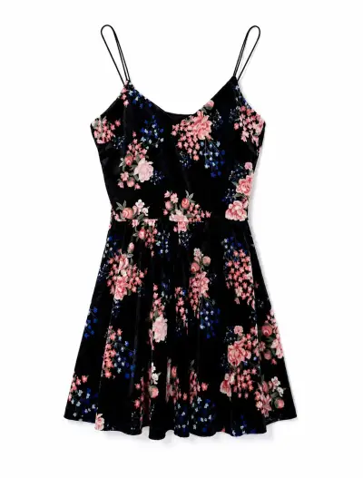 Enterito floral de terciopelo Talla 34(da para 36) - miniatura 1