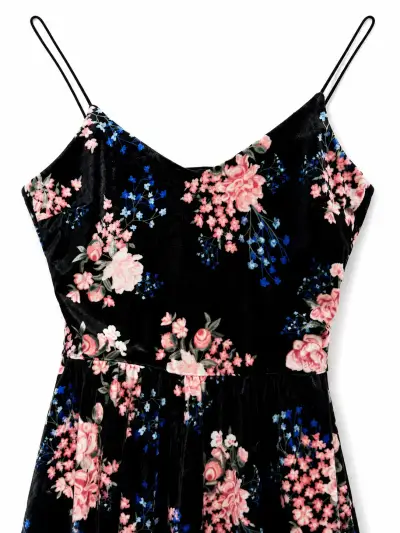 Enterito floral de terciopelo Talla 34(da para 36) - miniatura 3