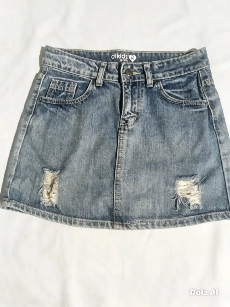 Mini falda Jeans para niñas talla 14 azul