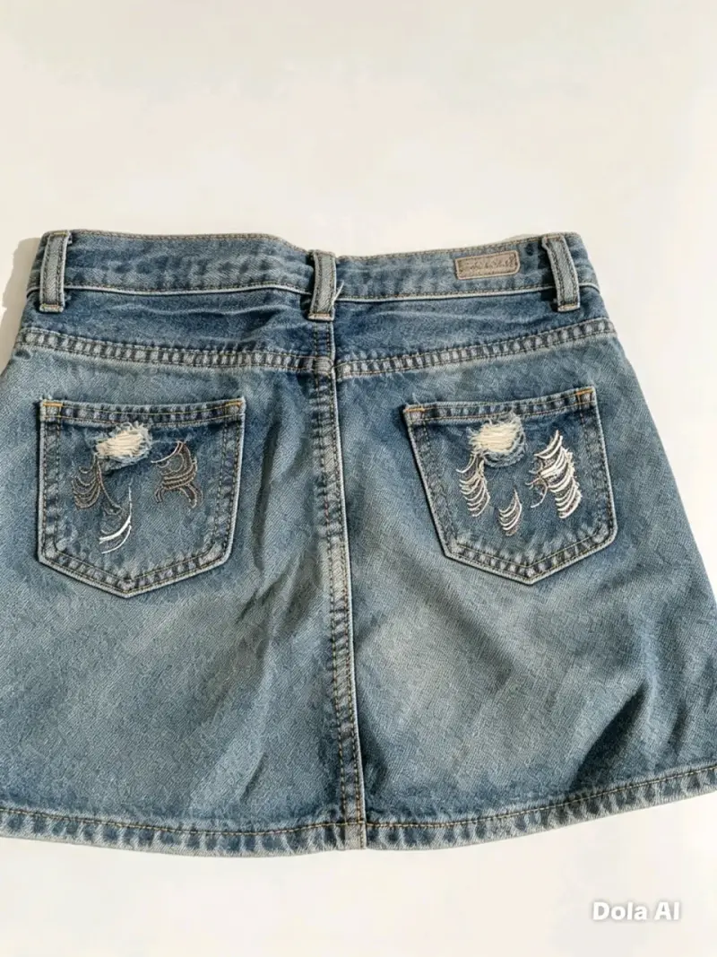 Mini falda Jeans para niñas talla 14 azul - 2