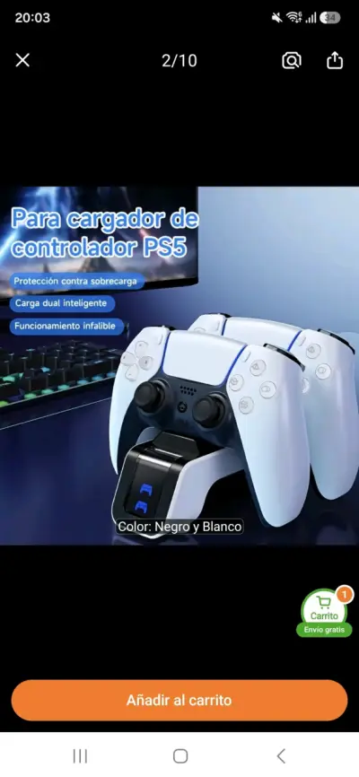 Cargador para Control PS5 - miniatura 1