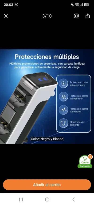Cargador para Control PS5 - miniatura 2