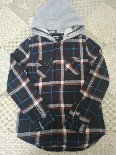 Camisa a cuadros con capucha Tween Way - miniatura 2