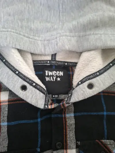 Camisa a cuadros con capucha Tween Way - miniatura 3