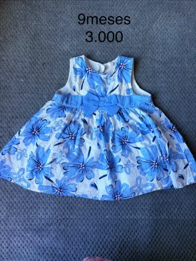 Vestido de bebé floral 9 meses - miniatura 1