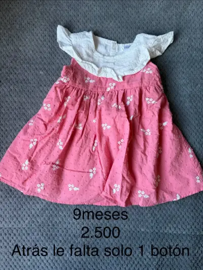 Vestido de bebé floral 9 meses - miniatura 6