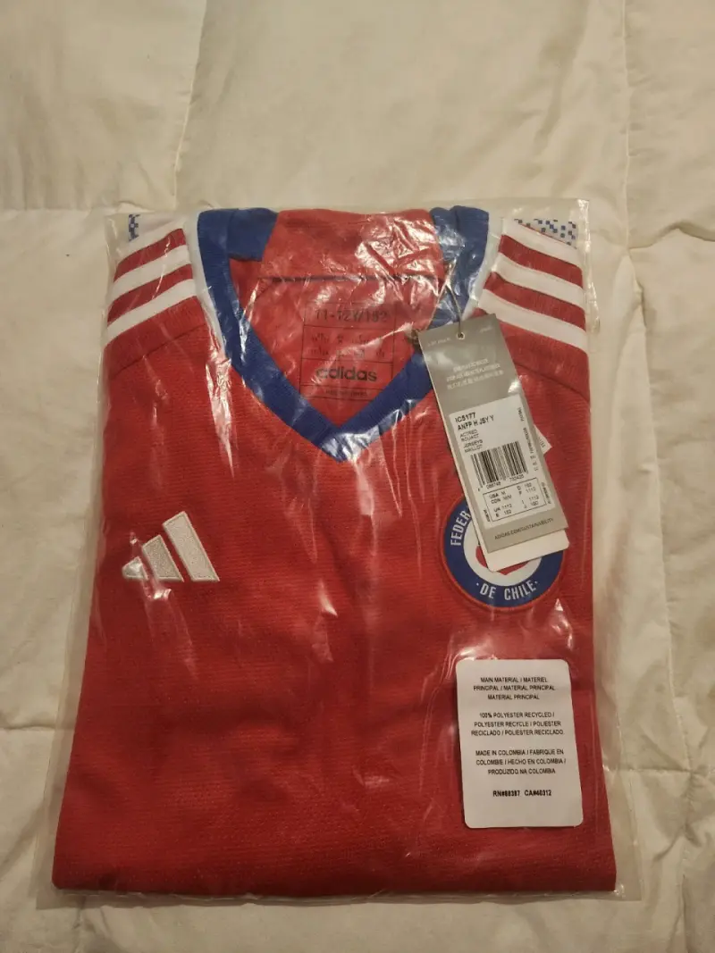 Camiseta Roja Adidas Selección Chilena Talla 11-12