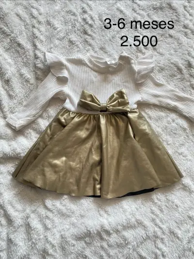 Vestido de bebé con diseño de lunares 4-6 meses - miniatura 5