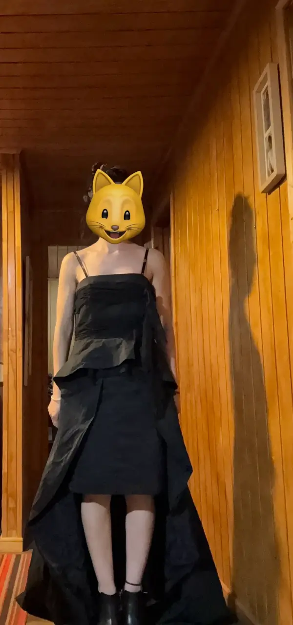 Vestido de fiesta negro con tirantes talla 40 - 3