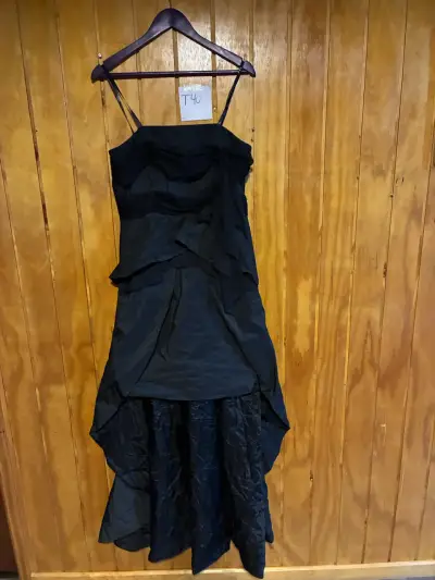 Vestido de fiesta negro con tirantes talla 40 - miniatura 5