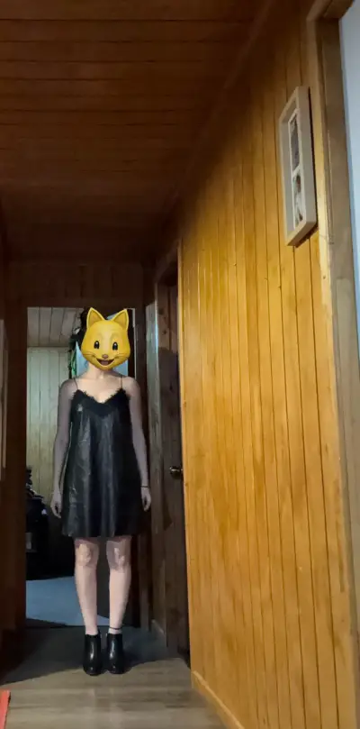 Vestido negro de encaje para mujer talla M - miniatura 2