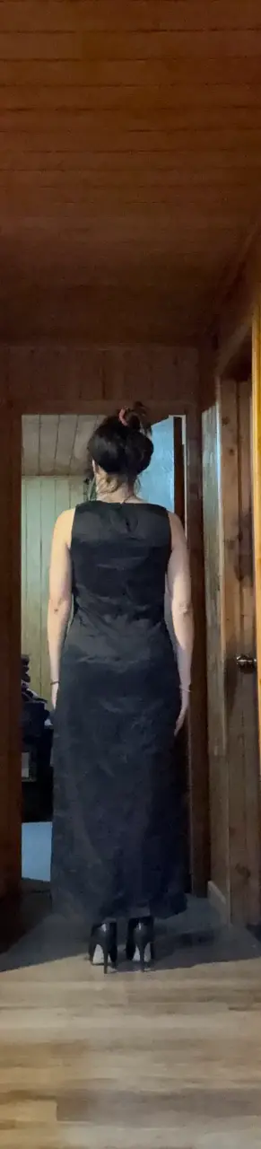 Vestido largo negro talla 36 - 2