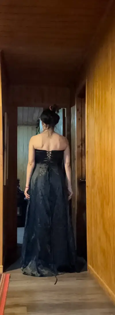 Vestido de noche largo negro talla 40 - miniatura 2