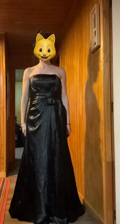 Vestido de noche largo negro talla 40 - miniatura 3