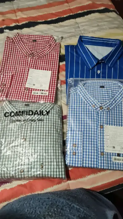 Camisas de hombre a cuadros Comfydaily - miniatura 1